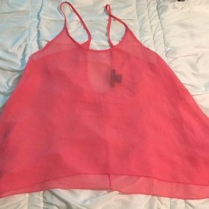 See through pink tank